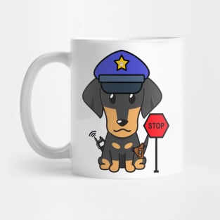 Funny Dahshund Policeman Mug